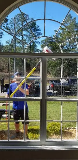 Residential window cleaning service with streak-free results