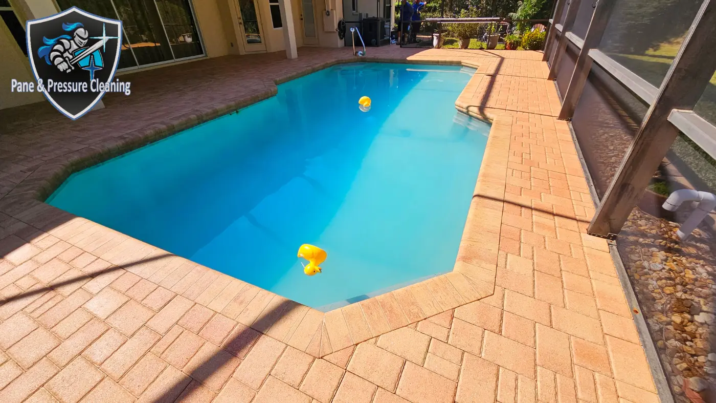 Pool deck paver sealing in Sugarmill Woods using brick paver sealant