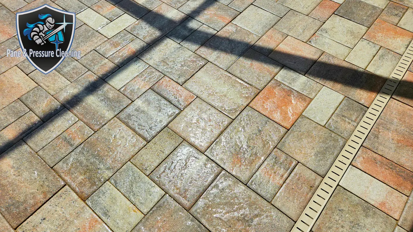 Professional paver sealing services restoring pool deck color in Sugarmill Woods Florida