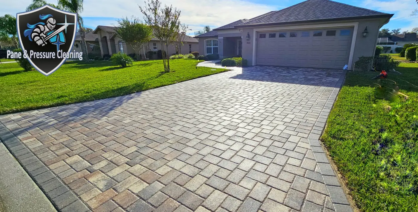 Paver sealing results on walkway – restored color and protection in Sugarmill Woods